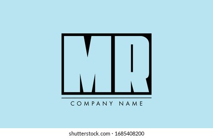 MR RM M R Letter Logo Design Template Vector
