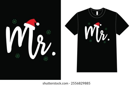 Mr shirt design. Merry Christmas T-Shirt Design