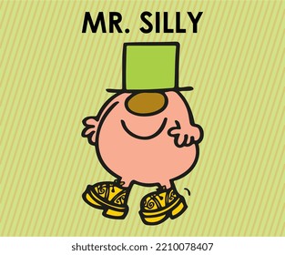 MR SILLY WIYH CAP t shirt graphic design vector illustration \
