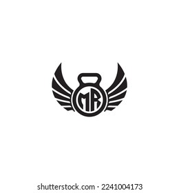 MR simple fitness gym concept in high quality professional design that will print well across any print media