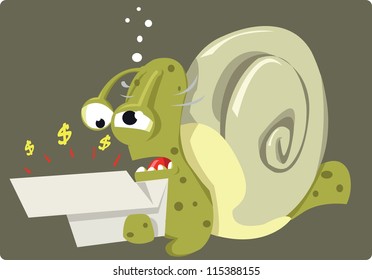 Mr. Snail and a bill to pay