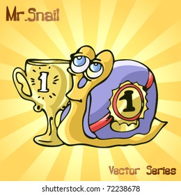 Mr. Snail with cup