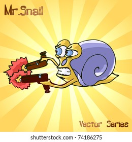 Mr. Snail with gun