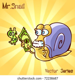 Mr. Snail with money