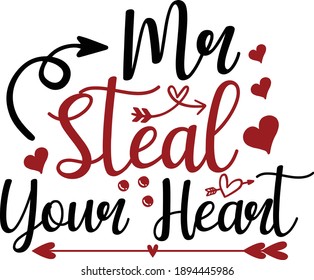 Mr Steal Your Heart, Babies Valentine Vector 