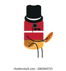 Mr steampunk hotdog ilustration  vector