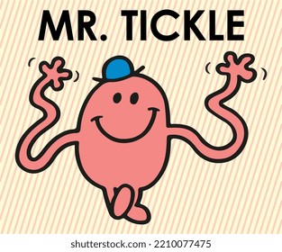 MR TICKLE HAND TROUBLING t shirt graphic design vector illustration \
