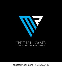 MR triangle logo designs, MR initial logo inspiration idea