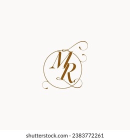MR uniquely wedding logo symbol of your marriage and you can use it on your wedding stationary