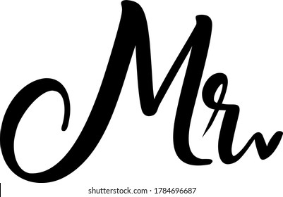 Mr. Wedding quote vector. Black