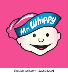 Mr. whippy Logo with Smiling face