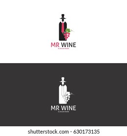 MR Wine Logo in Vector