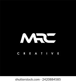 Ilustración de vectores de plantilla de diseño de logotipo inicial de la carta MRC