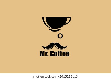 mr.coffee logo design with modern concept