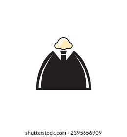 mr.cream business man logo design.