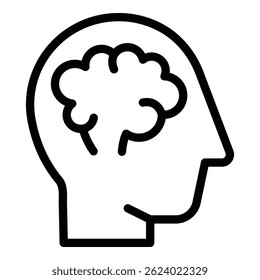 Mri brain icon outline vector. Medical xray. Health head