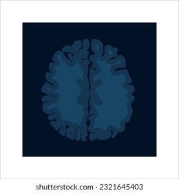 MRI brain scan icon. Medical imaging technology for mental health assessment and abnormality diagnostics. Activity visualization. Vector illustration isolated on white.