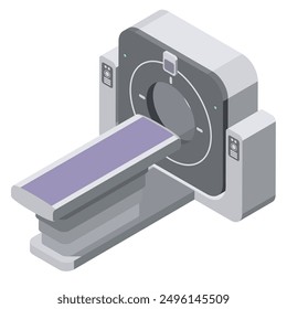 MRI and CT Scanner Icon. Isolated illustration. Mri scan icon cartoon vector. Tomography machine. Medical scanner