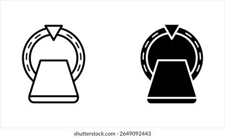MRI and CT Scanner icon set. Medical imaging. Radiology doctor. Healthcare service. vector illustration on white background