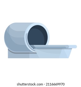 Vector de dibujos animados de iconos de diagnóstico Mri. Tomografía magnética. Máquina de exploración