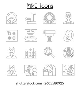 MRI diagnostic icon set vector illustration graphic design
