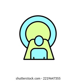 MRI diagnostic line icon. Simple element illustration. MRI diagnostic concept outline symbol design.