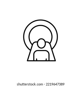 MRI diagnostic line icon. Simple element illustration. MRI diagnostic concept outline symbol design.