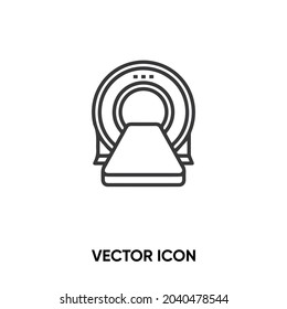 Icono de vector de diagnóstico de resonancia magnética. Ilustración vectorial plana moderna y simple para sitio web o aplicación móvil.Símbolo de rayos X o radiología, ilustración de logotipo. Gráficos vectoriales perfectos para píxeles	