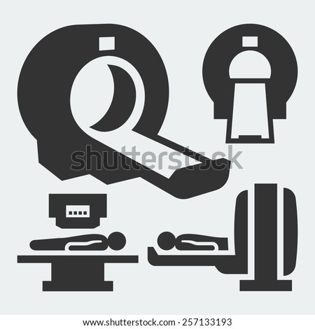 MRI diagnostic vector icons