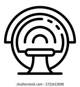 MRI diagnostics icon. Outline MRI diagnostics vector icon for web design isolated on white background