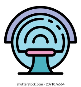 MRI diagnostics icon. Outline MRI diagnostics vector icon color flat isolated