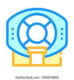 Farbsymbol der Mini-Ausrüstung, Vektorgrafik. Mini-Geräteschild. einzelne Symbolillustration