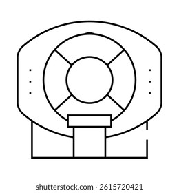 mri equipment line icon vector. mri equipment sign. isolated contour symbol black illustration