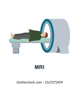 Mri flat icon. Colored element sign from hospital collection. Flat Mri icon sign for web design, infographics and more.