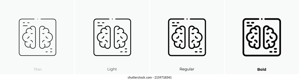 mri icon. Linear style sign isolated on white background. Vector illustration.