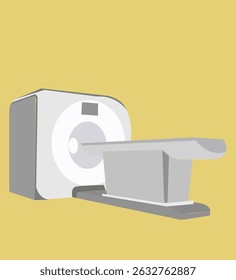 mri icon. medical equipment. Modern computed tomography or MRI apparatus for diagnosing and examining patient.