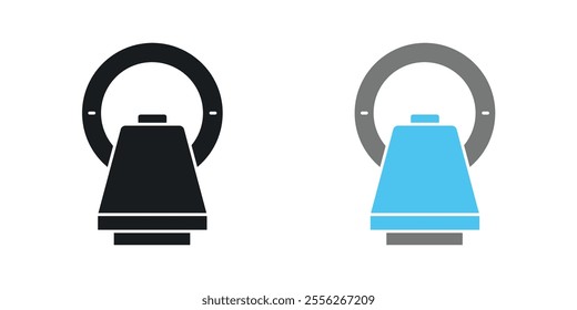 MRI icon set in black and colored versions.