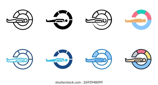 Ícone de MRI define coleção de vários estilos 
