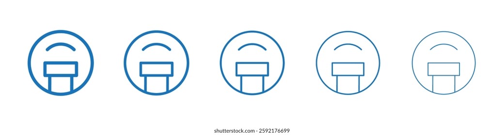 MRI icon Symbol collection thin outline set