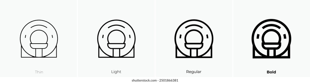 mri icon. Thin, Light Regular And Bold style design isolated on white background