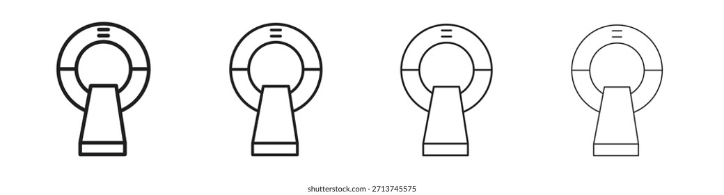 Icono de resonancia magnética. Vector de pictogramas aislados.