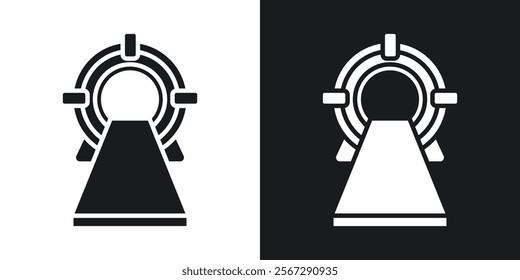MRI icons in solid black and white colors