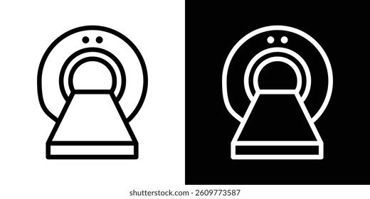MRI icons vector set in stroke line style