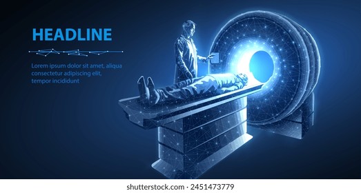 MRI machine. Head CT, Brain imaging, Diagnostic radiology, Medical scanner, Digital care, Magnetic resonance, MRI scan, Computer tomography, Cancer test, Hospital equipment, Lab technology concept svg