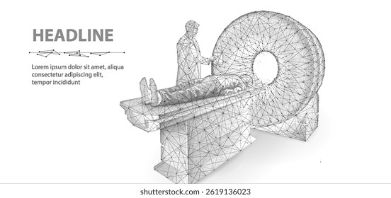 MRI machine. Head CT, Brain imaging, Diagnostic radiology, Medical scanner, Digital care, Magnetic resonance, MRI scan, Computer tomography, Cancer test, Hospital equipment, Lab technology concept