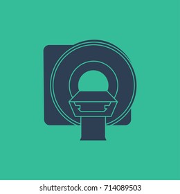 MRI Machine Icon, Magnetic Resonance Imaging Vector Symbol