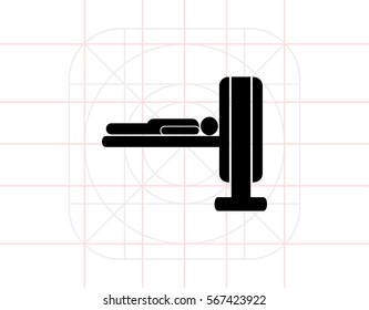 MRI Machine And Patient Icon