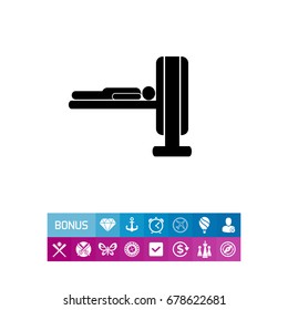 MRI Machine and Patient Icon