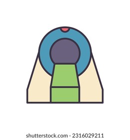 Icono de línea vectorial relacionado con la IRM. Aislado sobre fondo blanco. Ilustración vectorial. Trazo editable
