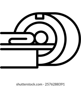 Mri Scan Icon Line Vector Illustration